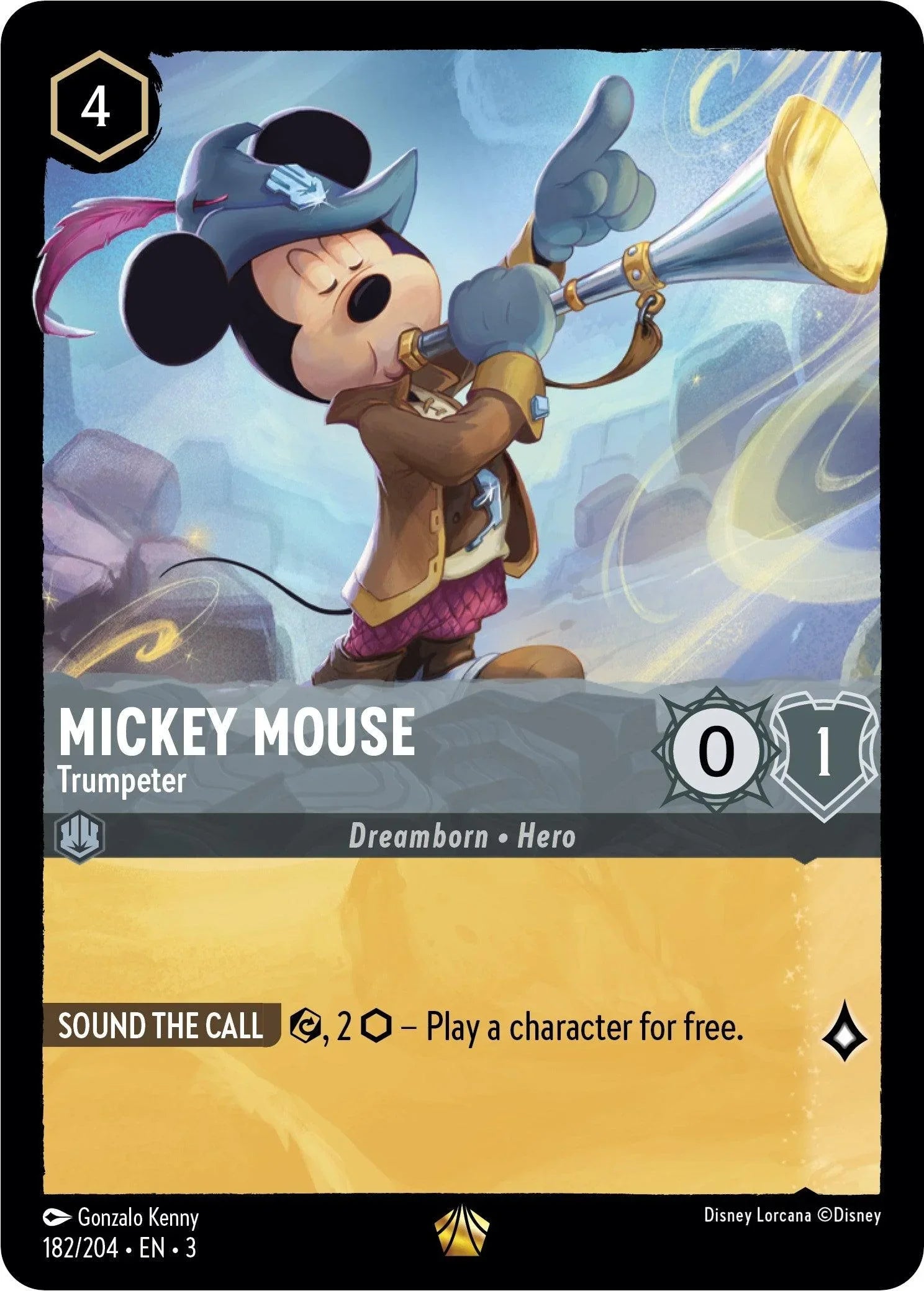  Mickey Mouse -Trumpeter (182/204) [Into the Inklands] - Trading Card World