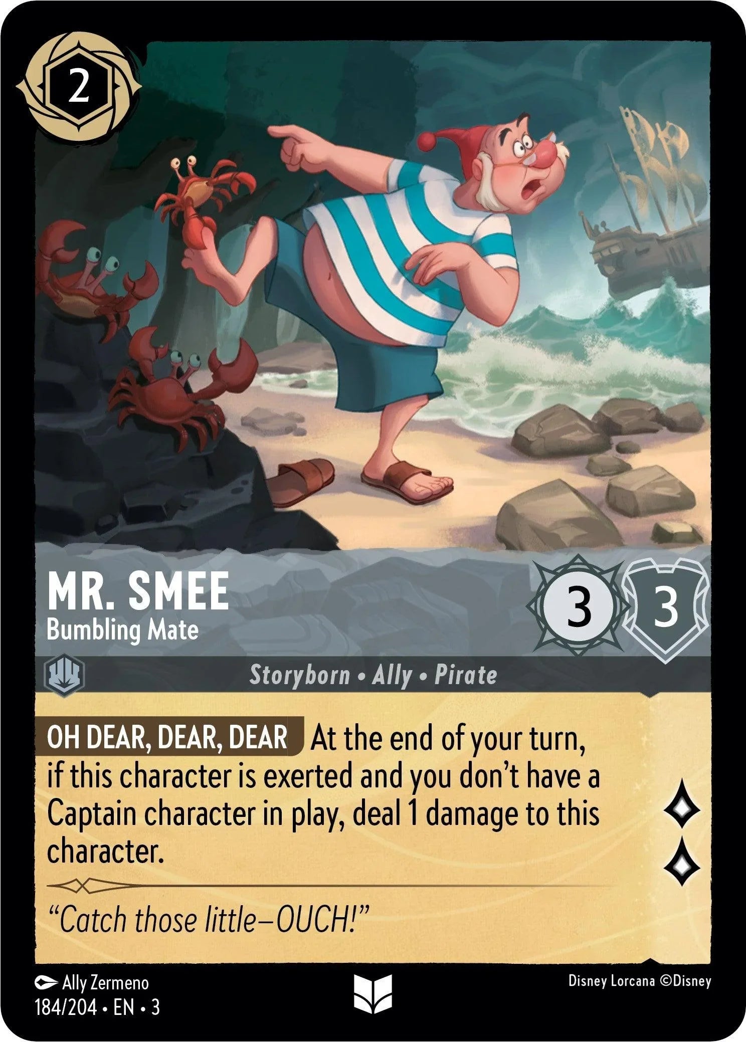  Mr. Smee - Bumbling Mate (184/204) [Into the Inklands] - Trading Card World