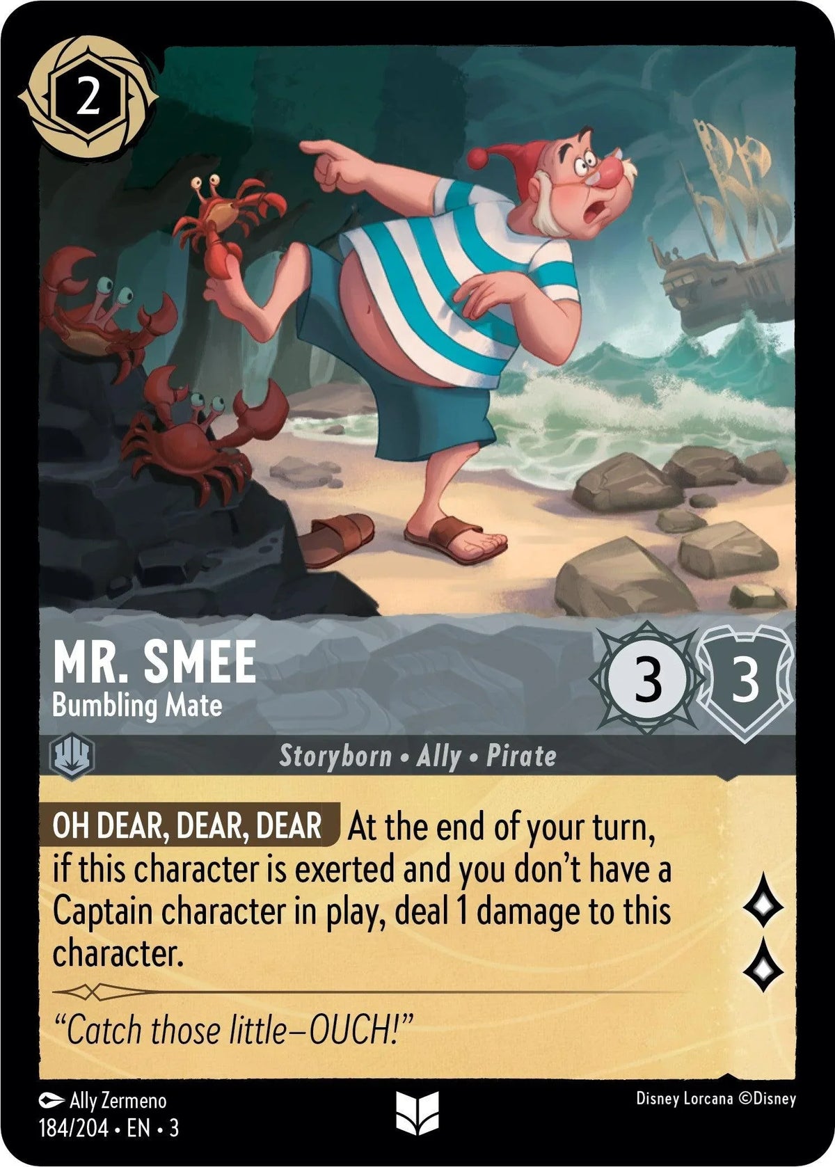  Mr. Smee - Bumbling Mate (184/204) [Into the Inklands] - Trading Card World