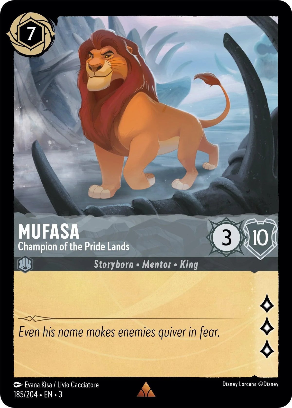  Mufasa - Champion of the Pride Lands (185/204) [Into the Inklands] - Trading Card World