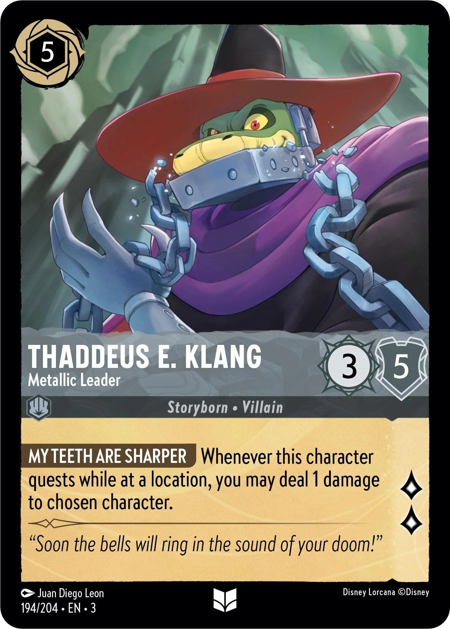  Thaddeus E. Klang - Metallic Leader (194/204) [Into the Inklands] - Trading Card World