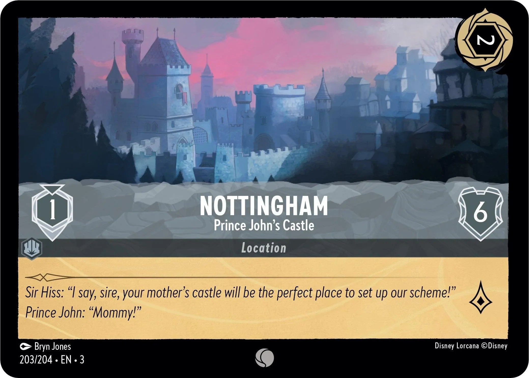  Nottingham - Prince John's Castle (203/204) [Into the Inklands] - Trading Card World
