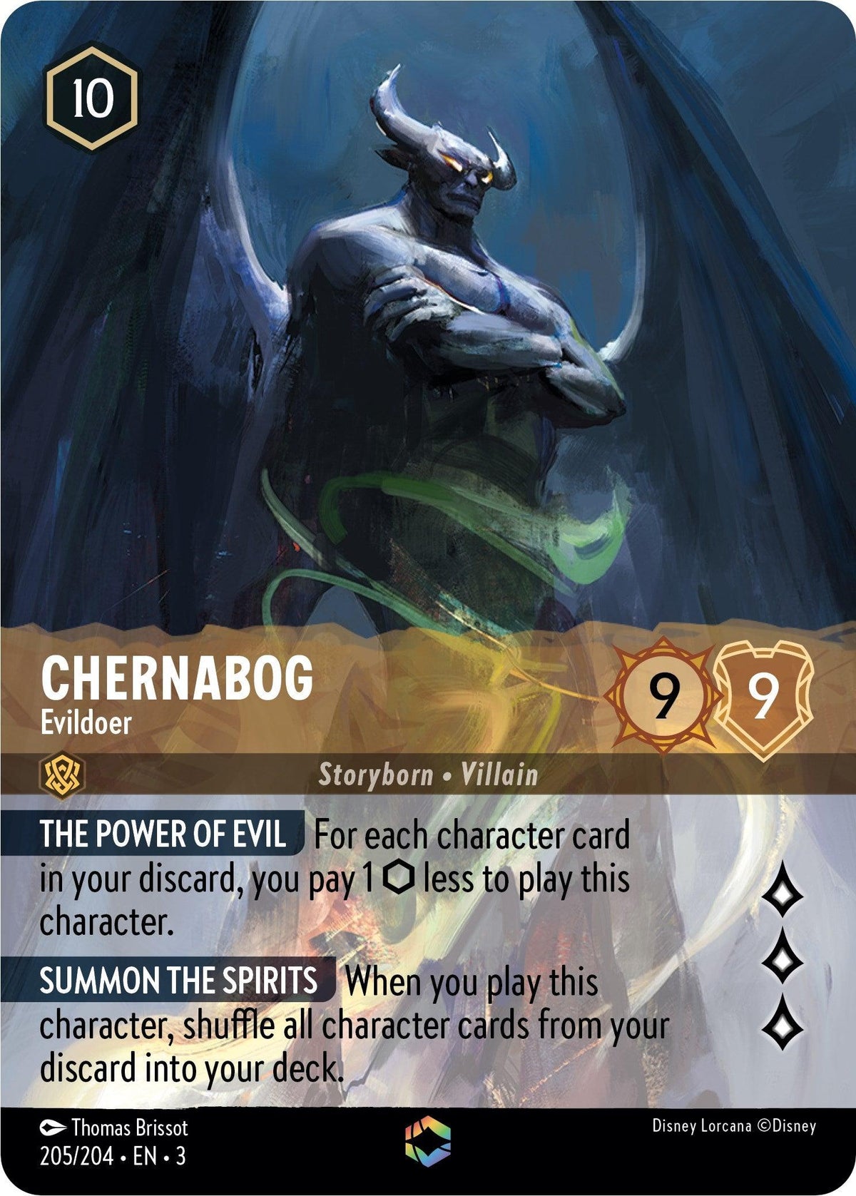  Chernabog - Evildoer (Enchanted) (205/204) [Into the Inklands] - Trading Card World