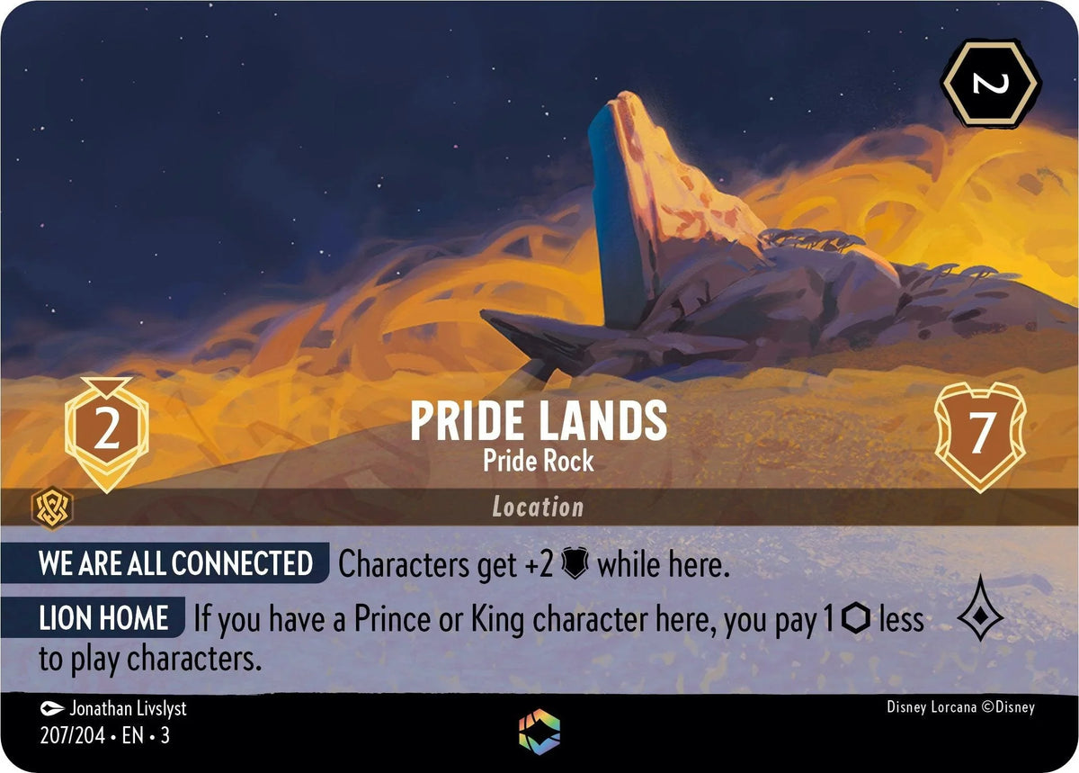  Pride Lands - Pride Rock (Enchanted) (207/204) [Into the Inklands] - Trading Card World