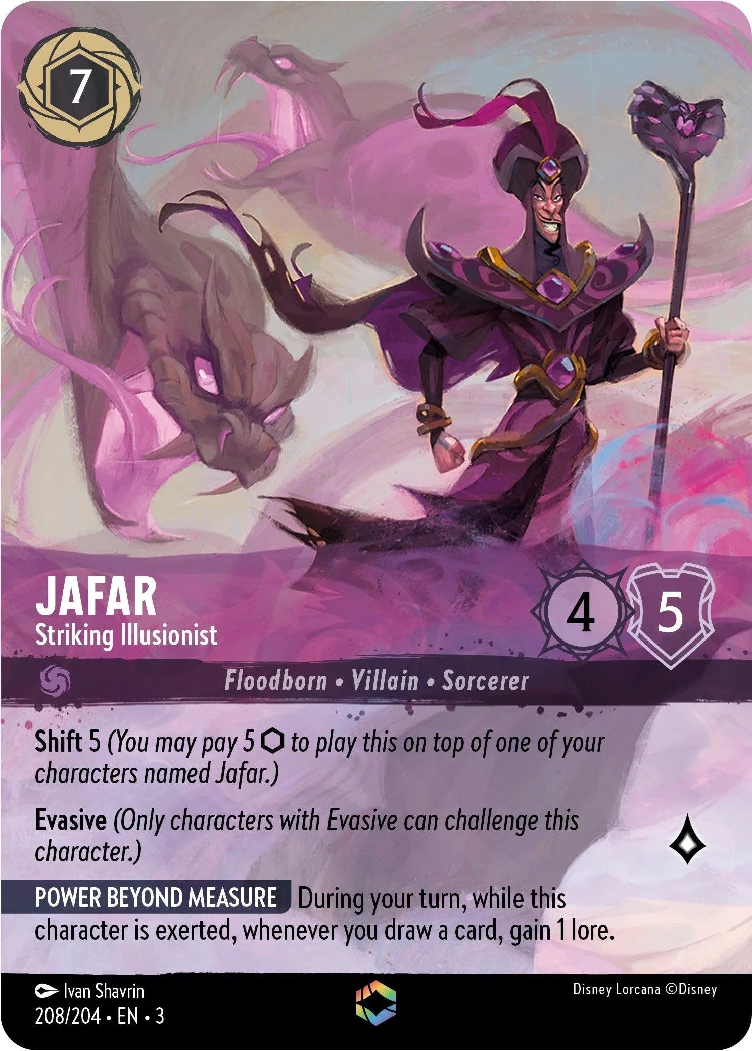  Jafar - Striking Illusionist (Enchanted) (208/204) [Into the Inklands] - Trading Card World