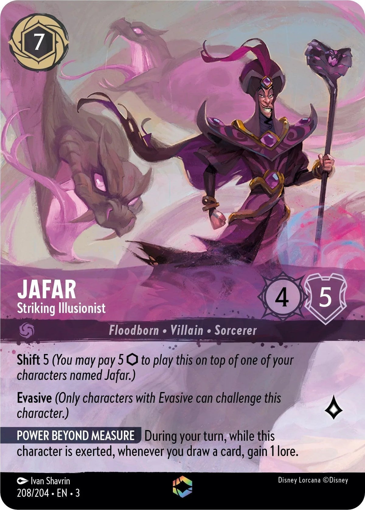  Jafar - Striking Illusionist (Enchanted) (208/204) [Into the Inklands] - Trading Card World