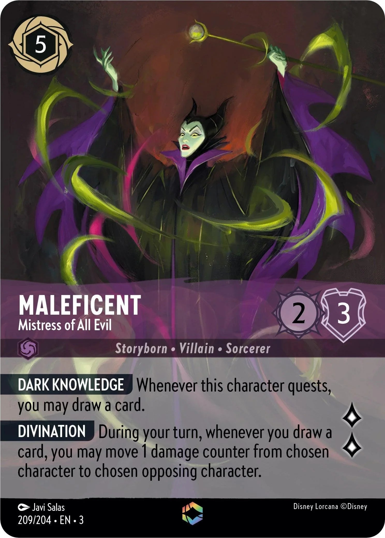 Maleficent - Mistress of All Evil (Enchanted) (209/204) [Into the Inklands] - Trading Card World