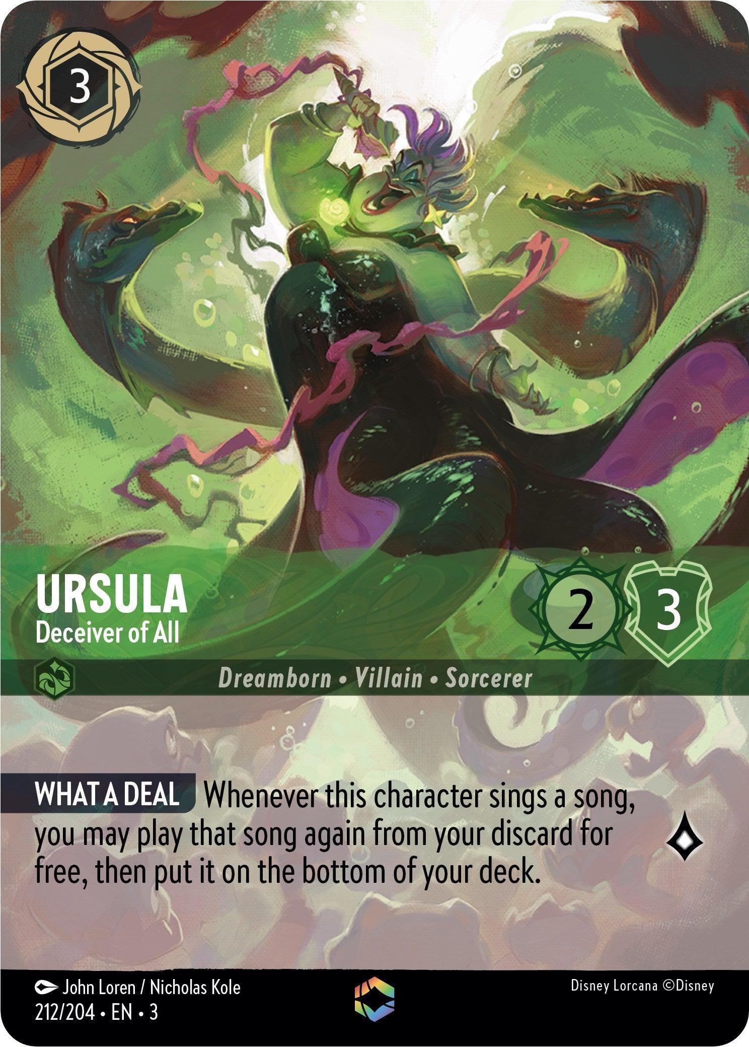  Ursula - Deceiver of All (Enchanted) (212/204) [Into the Inklands] - Trading Card World