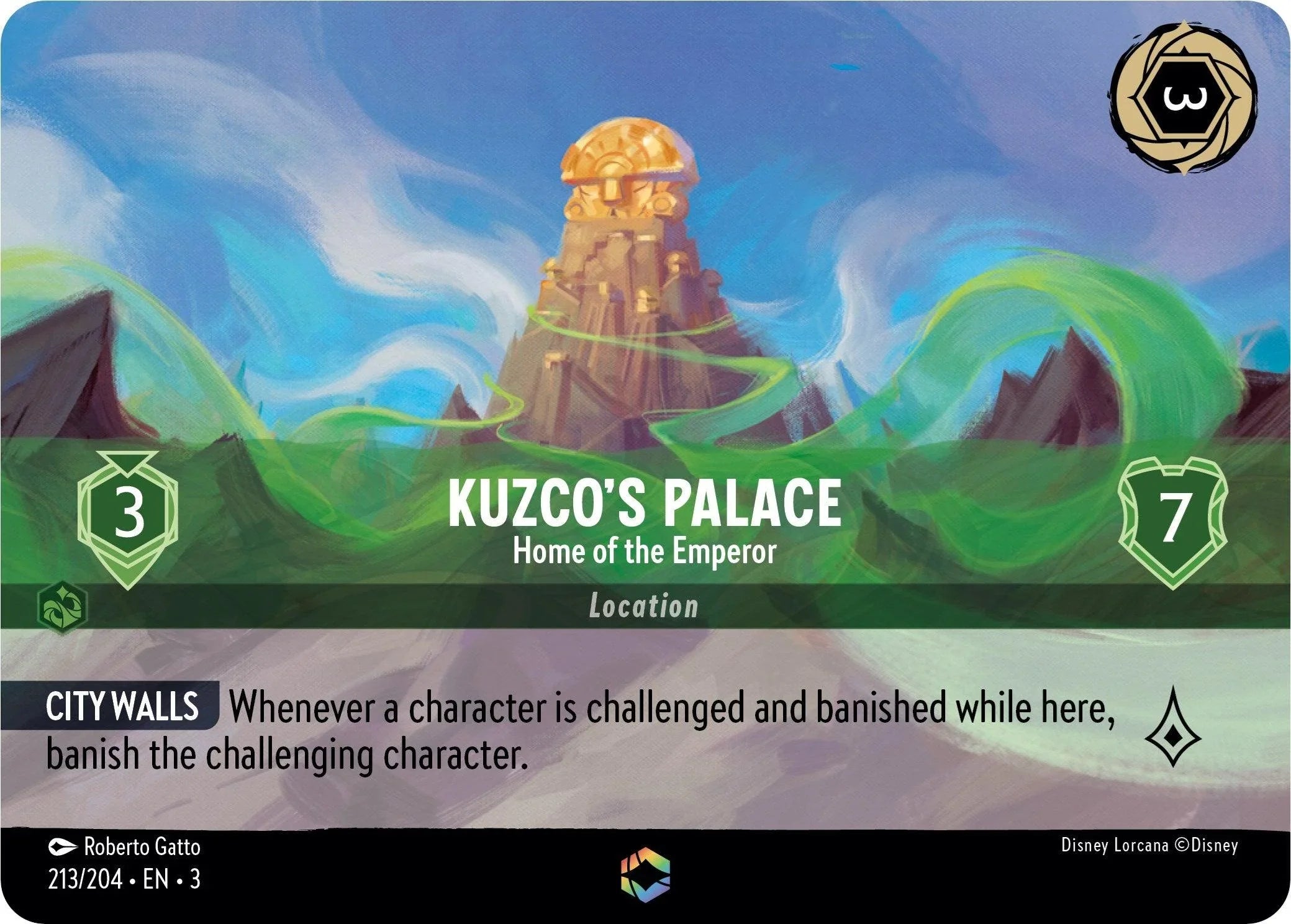  Kuzco's Palace - Home of the Emperor (Enchanted) (213/204) [Into the Inklands] - Trading Card World