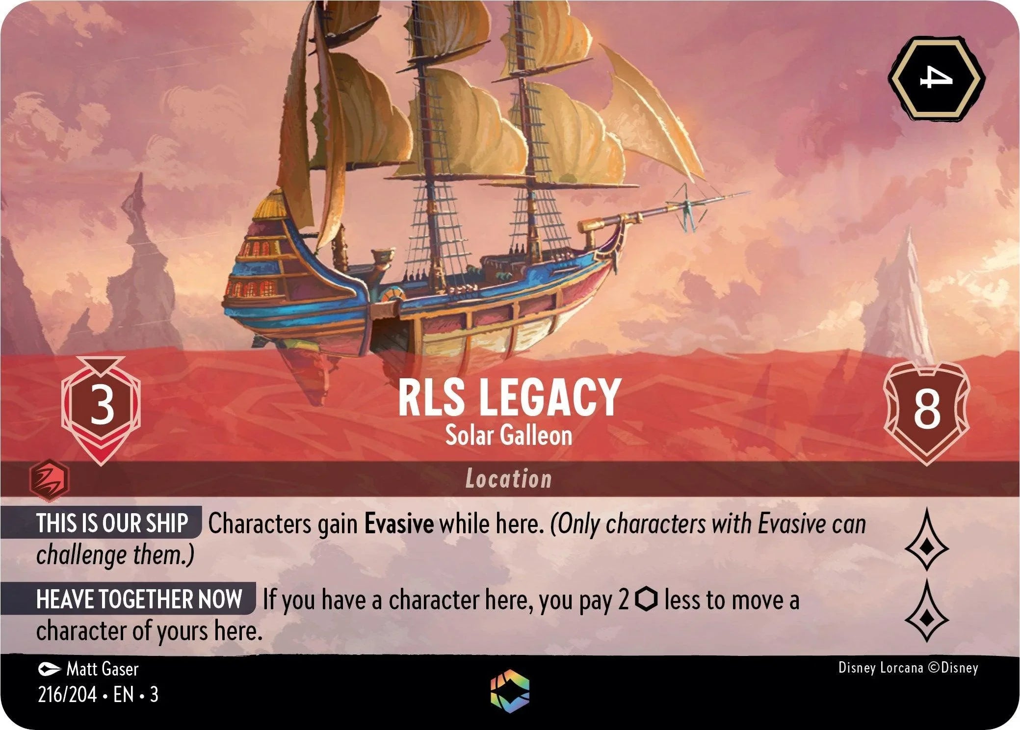  RLS Legacy - Solar Galleon (Enchanted) (216/204) [Into the Inklands] - Trading Card World