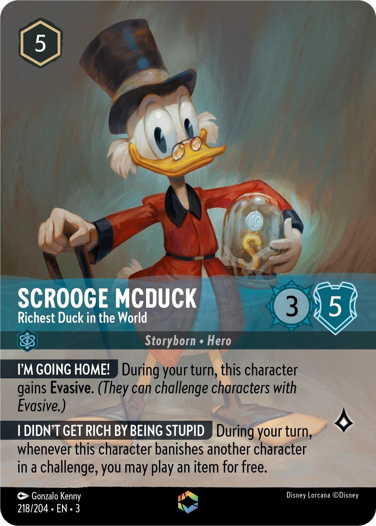  Scrooge McDuck - Richest Duck in the World (Enchanted) (218/204) [Into the Inklands] - Trading Card World
