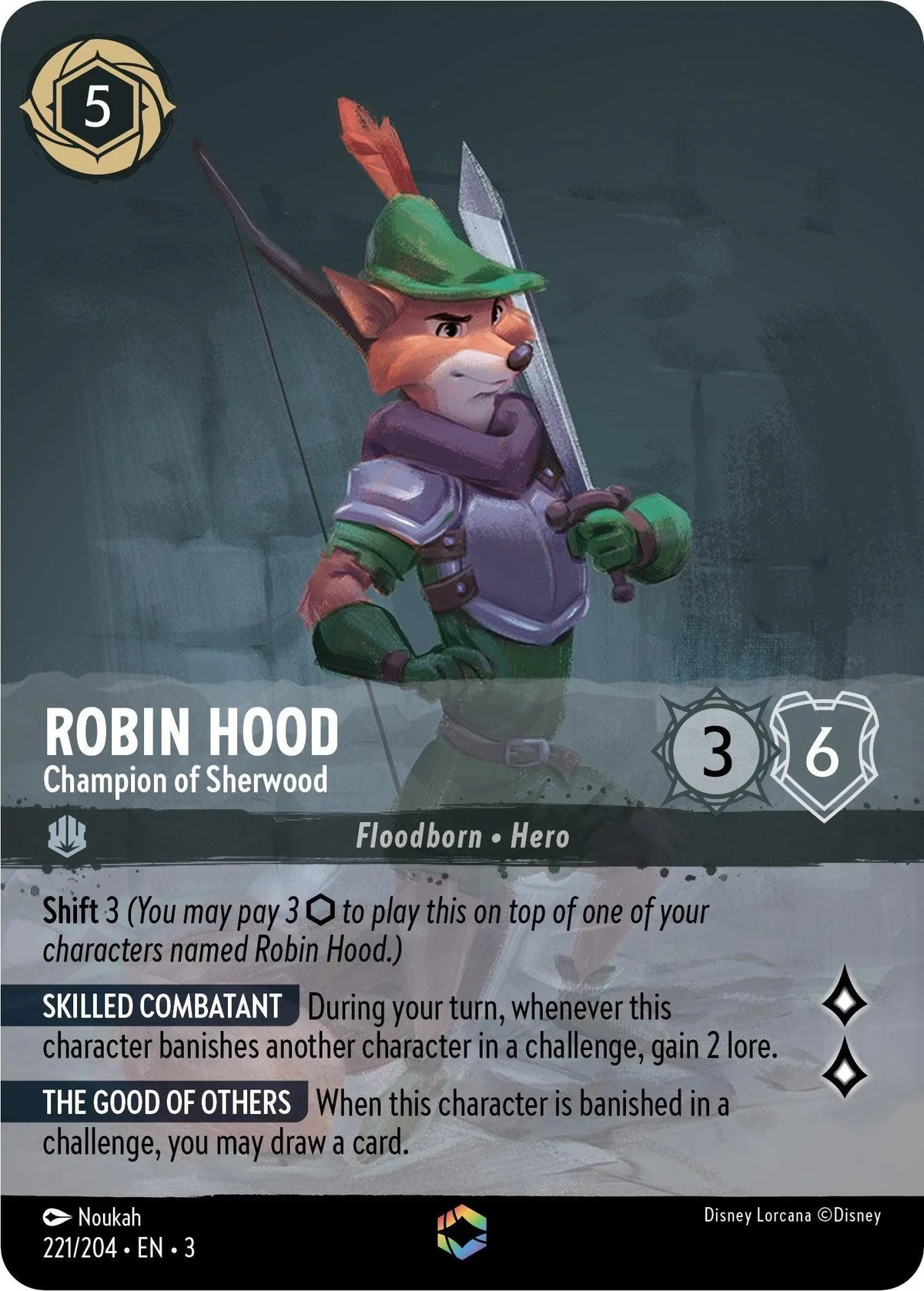  Robin Hood - Champion of Sherwood (Enchanted) (221/204) [Into the Inklands] - Trading Card World