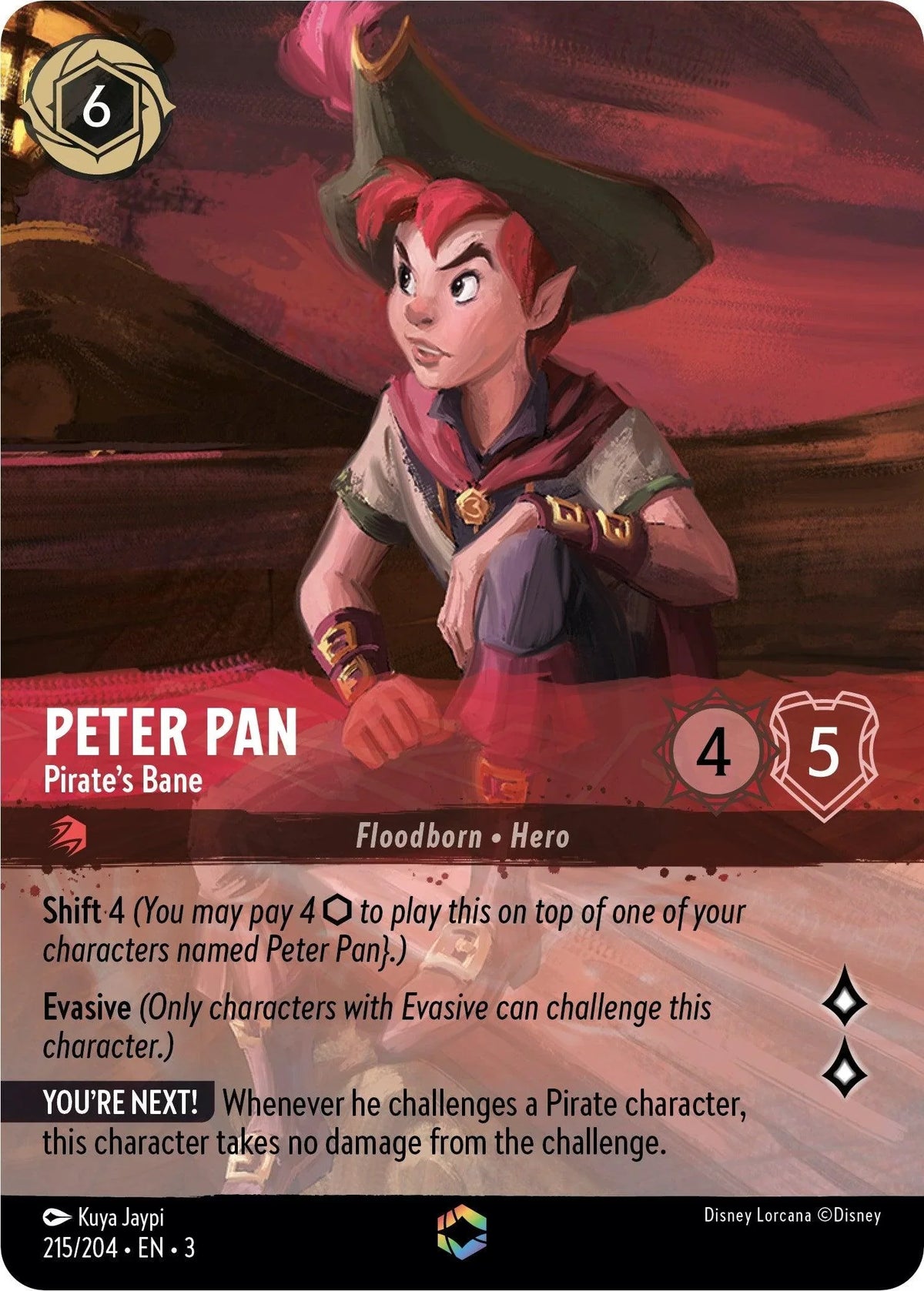 Peter Pan - Pirate's Bane (Enchanted) (215/204) [Into the Inklands] - Trading Card World