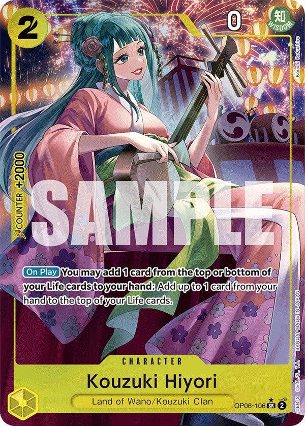 Character, Kouzuki Clan, Land of Wano, Super Rare, Wings of the Captain Kouzuki Hiyori (Alternate Art) [Wings of the Captain] - Trading Card World