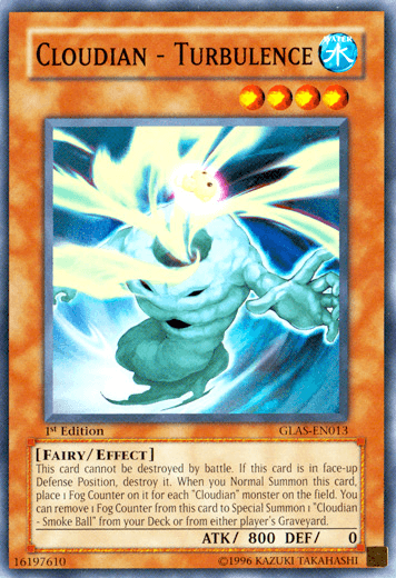 1st Edition, Common, Effect Monster, Fairy, Gladiator's Assault, Unlimited, Water Cloudian - Turbulence [GLAS-EN013] Common - Trading Card World