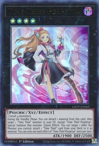 1st Edition, Dark, Ghosts from the Past, Psychic, Ultra Rare, XYZ/Effect Monster Time Thief Perpetua [GFTP-EN065] Ultra Rare - Trading Card World