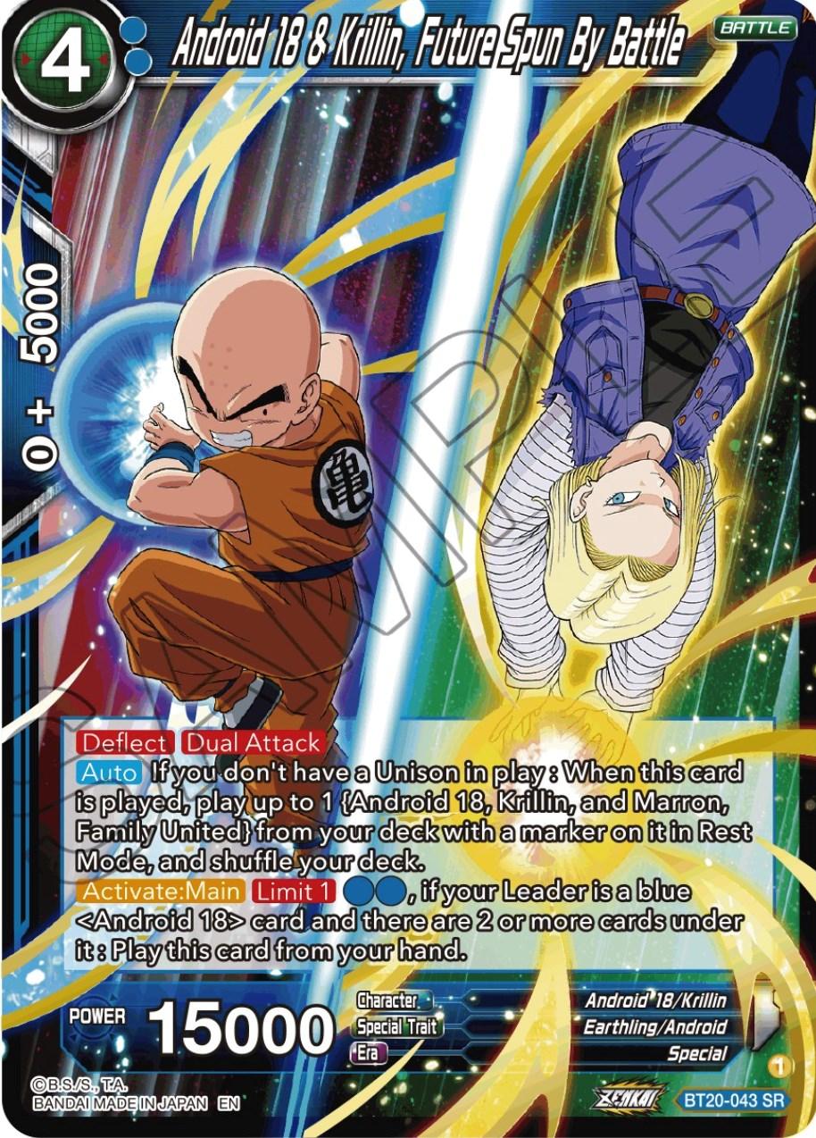Android 18/Krillin, Battle, Blue, BT20-043, Earthling/Android, Parallel Foil, Power Absorbed, Special, Super Rare Android 18 & Krillin, Future Spun By Battle (BT20-043) [Power Absorbed] - Trading Card World
