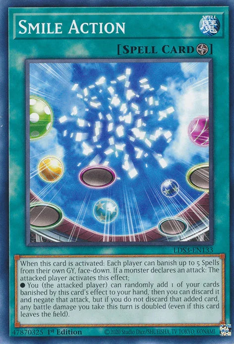 1st Edition, Common, Field Spell, Legendary Duelists: Season 3, Spell Smile Action [LDS3-EN133] Common - Trading Card World