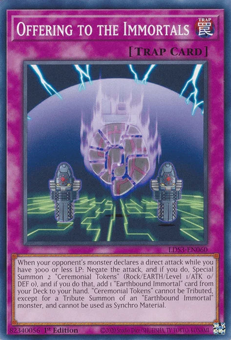 1st Edition, Common, Legendary Duelists: Season 3, Normal Trap, Trap Offering to the Immortals [LDS3-EN060] Common - Trading Card World