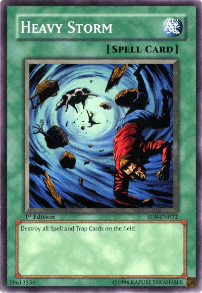 1st Edition, Common, Normal Spell, Spell, Structure Deck: Lord of the Storm, Unlimited Heavy Storm [SD8-EN022] Common - Trading Card World