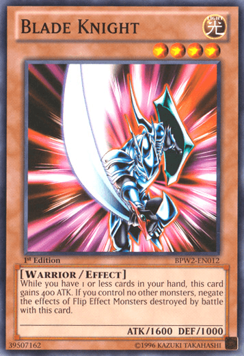 1st Edition, Battle Pack 2: War of the Giants - Round 2, Common, Effect Monster, Light, Warrior Blade Knight [BPW2-EN012] Common - Trading Card World