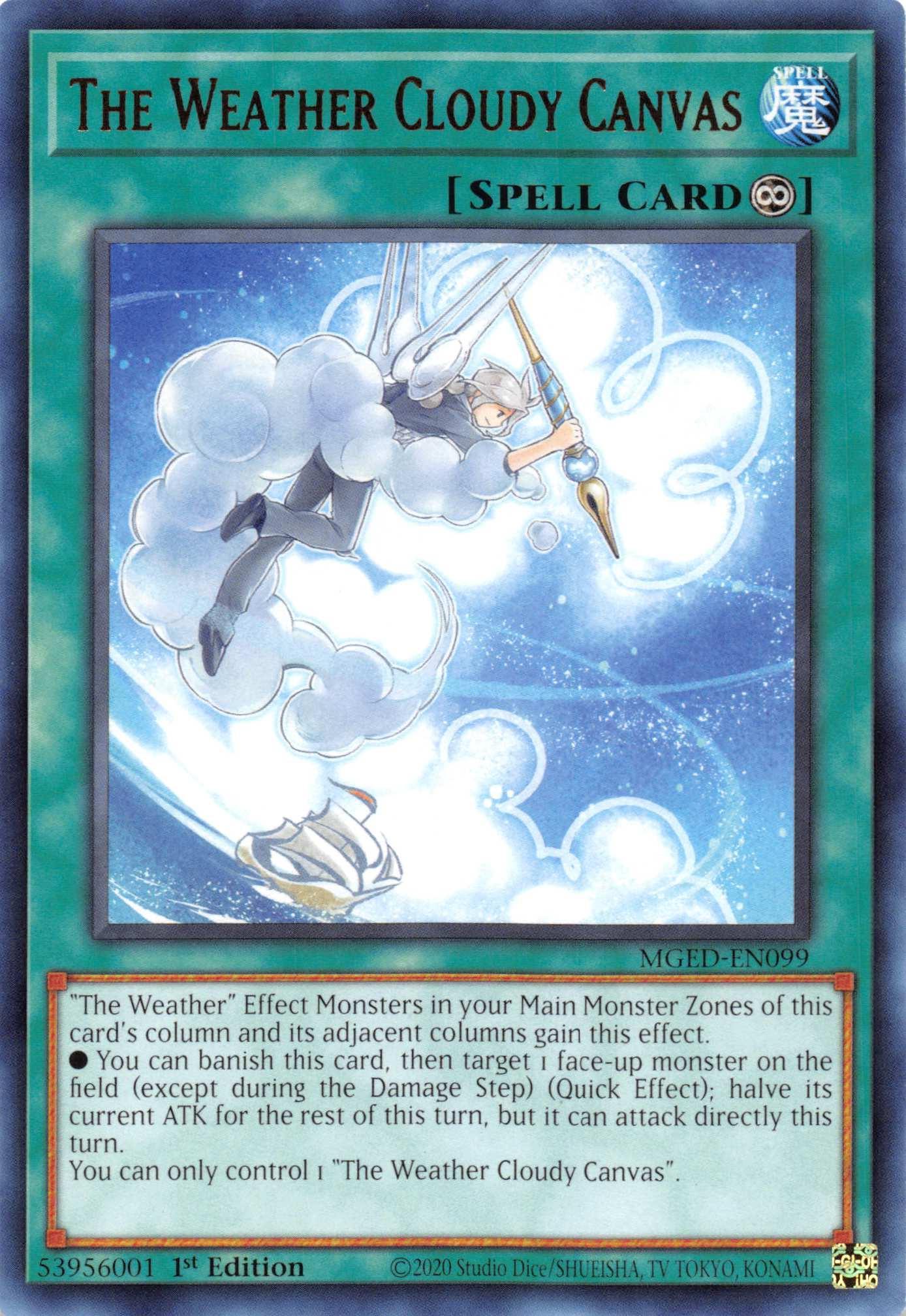 1st Edition, Continuous Spell, Maximum Gold: El Dorado, Rare, Spell The Weather Cloudy Canvas [MGED-EN099] Rare - Trading Card World