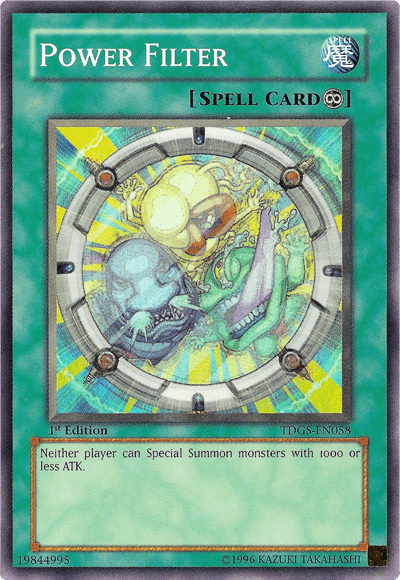 1st Edition, Continuous Spell, Spell, Super Rare, The Duelist Genesis, Unlimited Power Filter [TDGS-EN058] Super Rare - Trading Card World