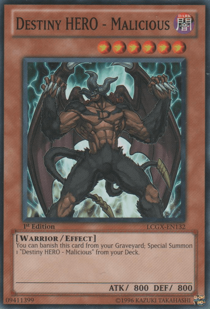 1st Edition, Common, Dark, Effect Monster, Legendary Collection 2, Unlimited, Warrior Destiny HERO - Malicious [LCGX-EN132] Common - Trading Card World