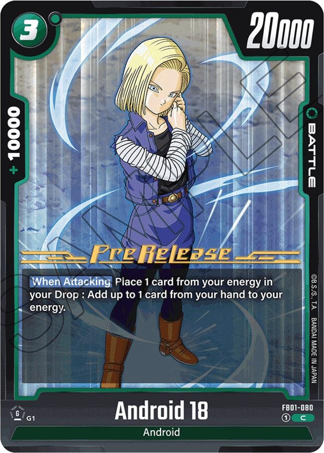  Android 18 (FB01-080) [Awakened Pulse Pre-Release Cards] - Trading Card World