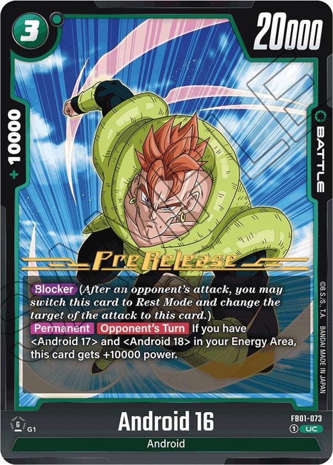  Android 16 (FB01-073) [Awakened Pulse Pre-Release Cards] - Trading Card World