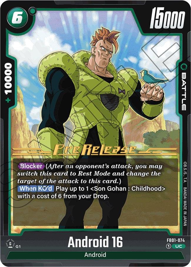  Android 16 (FB01-074) [Awakened Pulse Pre-Release Cards] - Trading Card World