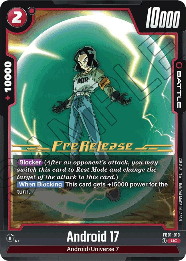  Android 17 (FB01-013) [Awakened Pulse Pre-Release Cards] - Trading Card World