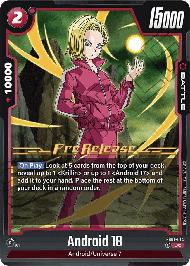  Android 18 (FB01-014) [Awakened Pulse Pre-Release Cards] - Trading Card World