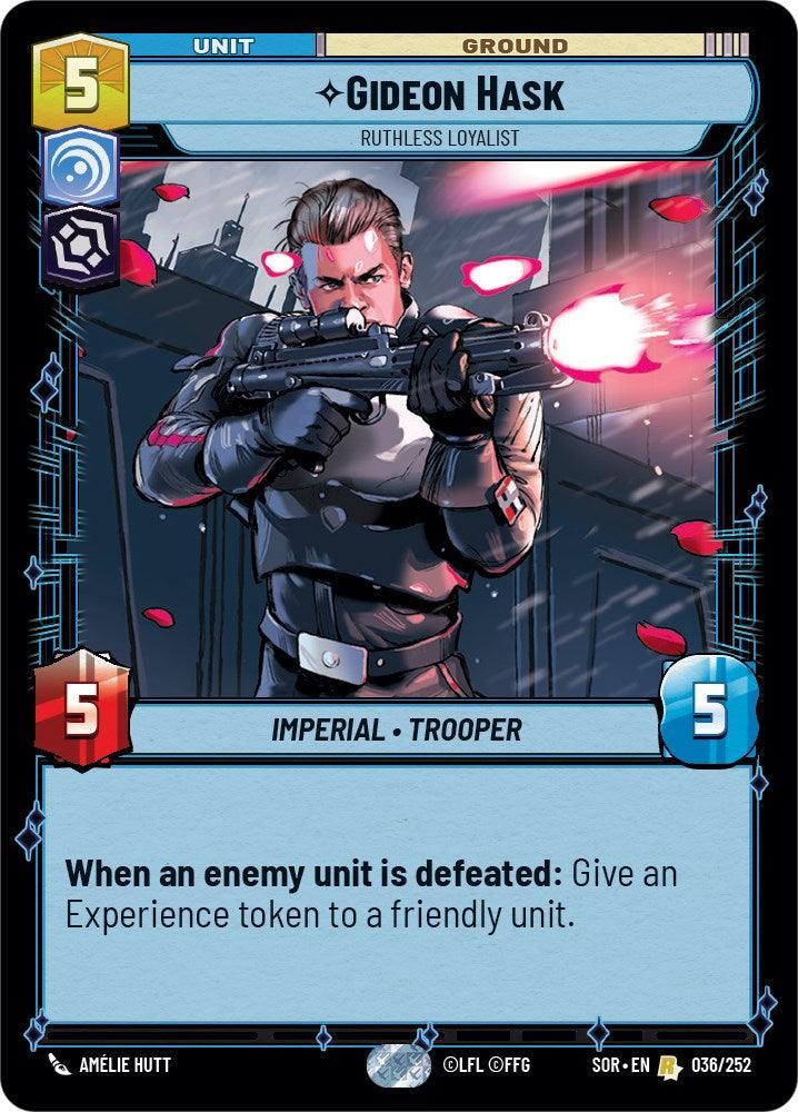  Gideon Hask - Ruthless Loyalist (036/252) [Spark of Rebellion] - Trading Card World