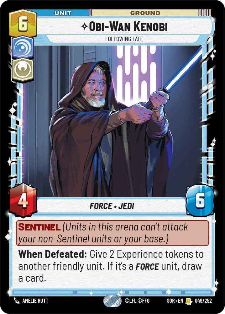  Obi-Wan Kenobi - Following Fate (049/252) [Spark of Rebellion] - Trading Card World