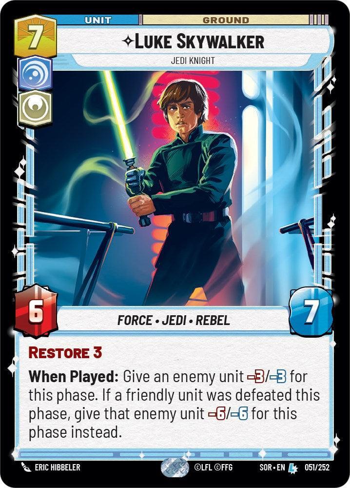  Luke Skywalker - Jedi Knight (051/252) [Spark of Rebellion] - Trading Card World