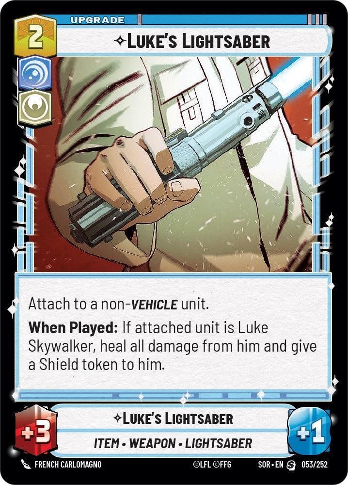  Luke's Lightsaber (053/252) [Spark of Rebellion] - Trading Card World