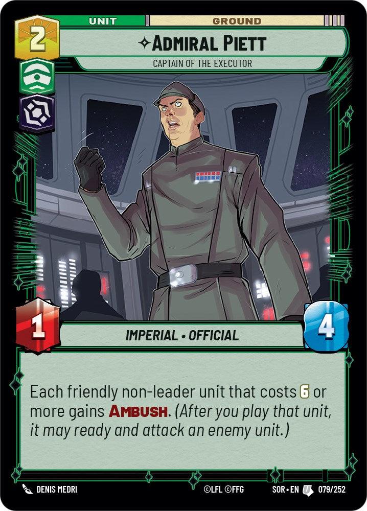  Admiral Piett - Captain of the Executor (079/252) [Spark of Rebellion] - Trading Card World