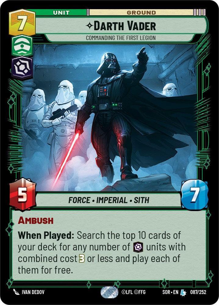  Darth Vader - Commanding the First Legion (087/252) [Spark of Rebellion] - Trading Card World