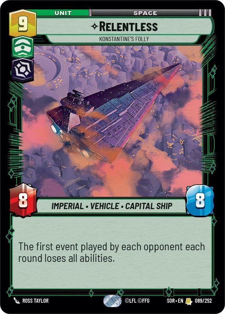  Relentless - Konstantine's Folly (089/252) [Spark of Rebellion] - Trading Card World