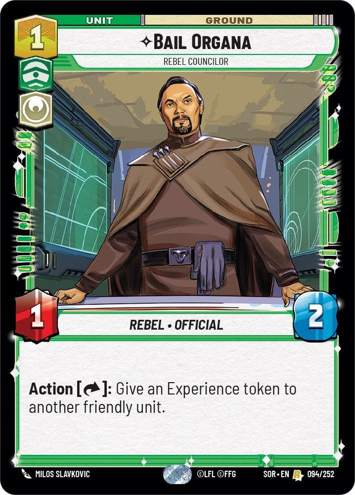  Bail Organa - Rebel Councilor (094/252) [Spark of Rebellion] - Trading Card World