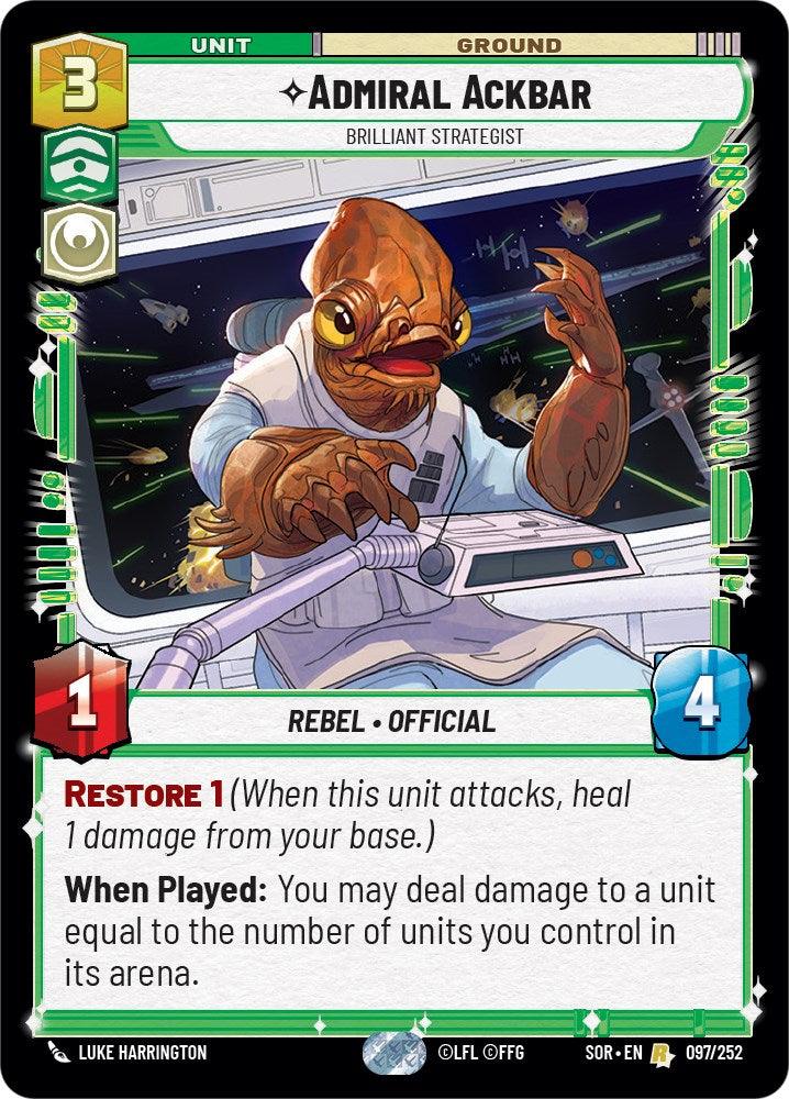  Admiral Ackbar - Brilliant Strategist (097/252) [Spark of Rebellion] - Trading Card World