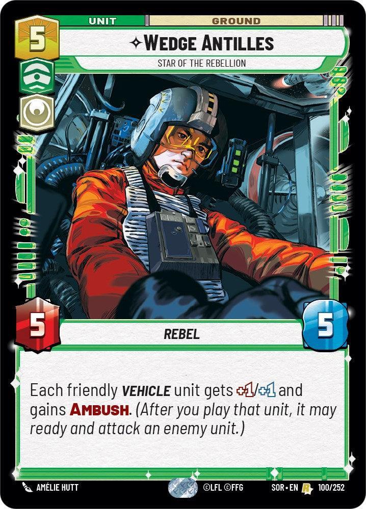  Wedge Antilles - Star of the Rebellion (100/252) [Spark of Rebellion] - Trading Card World