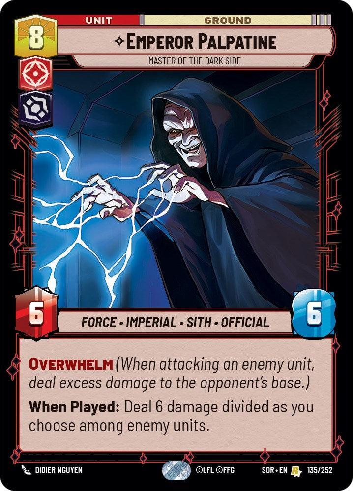  Emperor Palpatine - Master of the Dark Side (135/252) [Spark of Rebellion] - Trading Card World