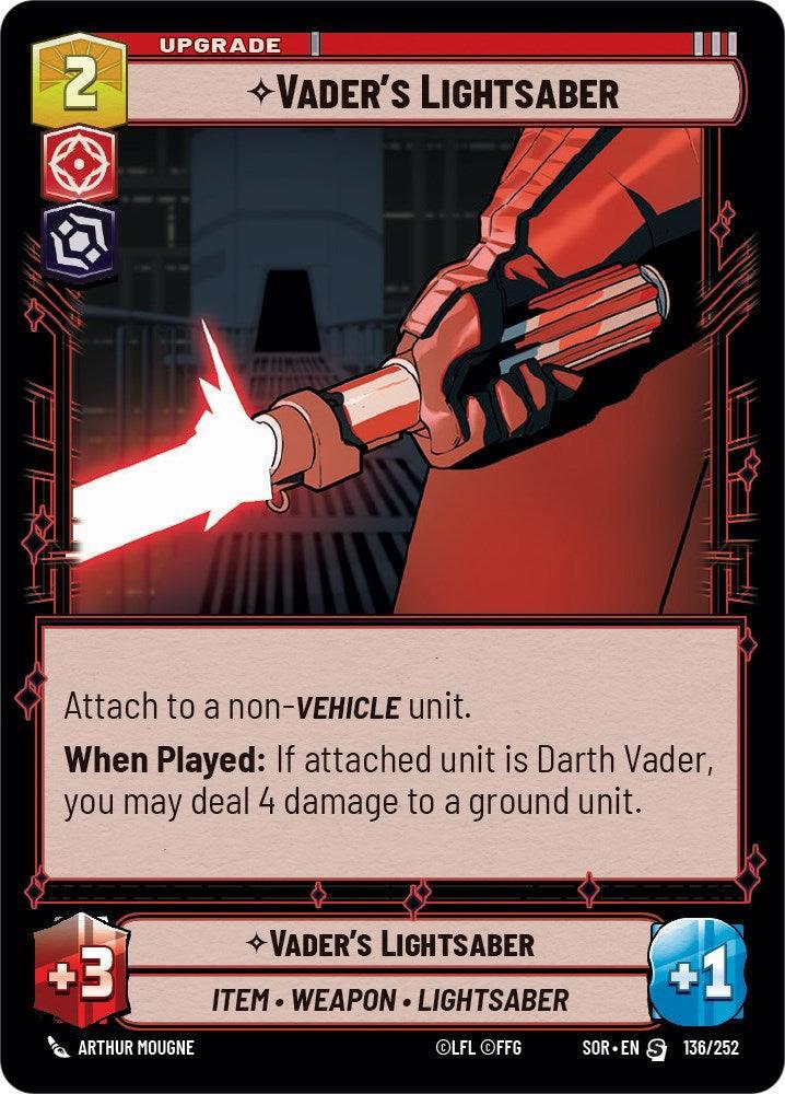  Vader's Lightsaber (136/252) [Spark of Rebellion] - Trading Card World