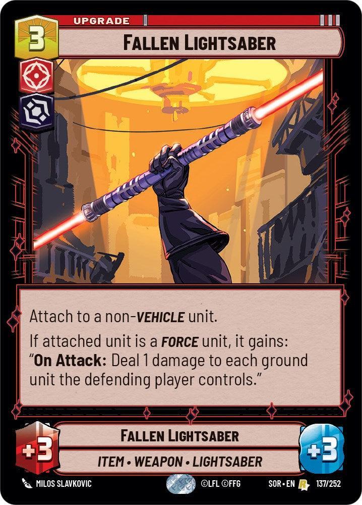  Fallen Lightsaber (137/252) [Spark of Rebellion] - Trading Card World