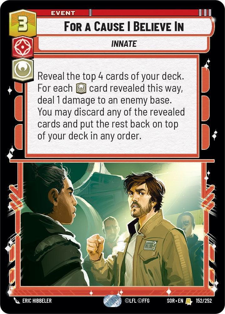  For A Cause I Believe In (152/252) [Spark of Rebellion] - Trading Card World