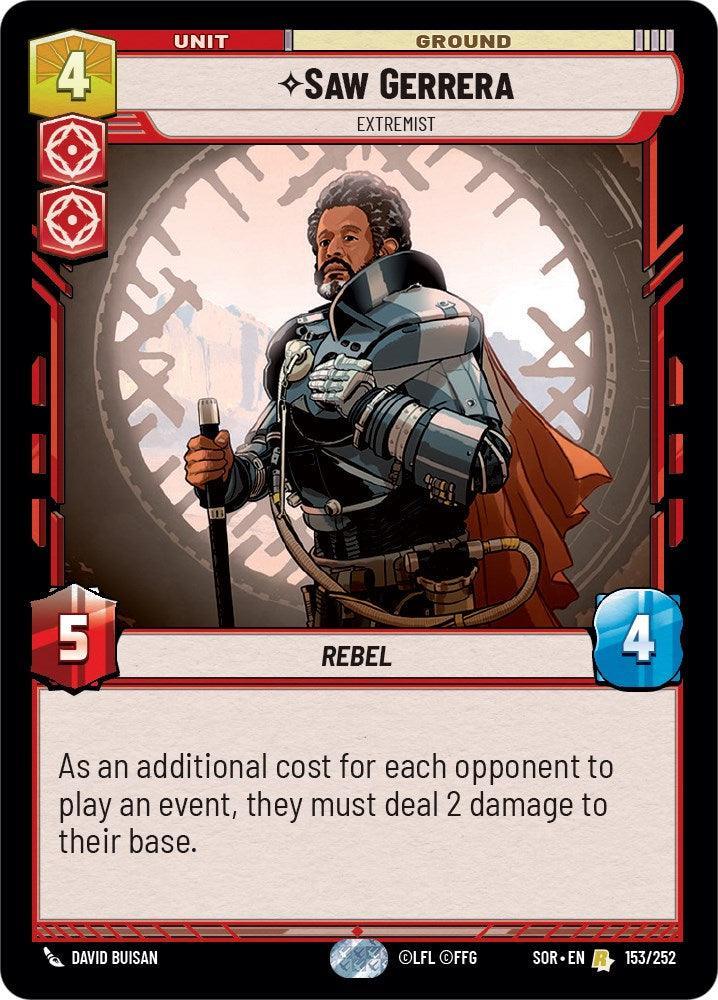  Saw Gerrera - Extremist (153/252) [Spark of Rebellion] - Trading Card World