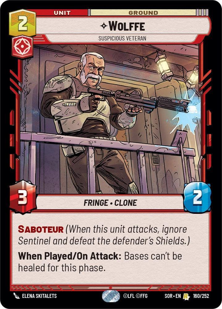  Wolffe - Suspicious Veteran (160/252) [Spark of Rebellion] - Trading Card World