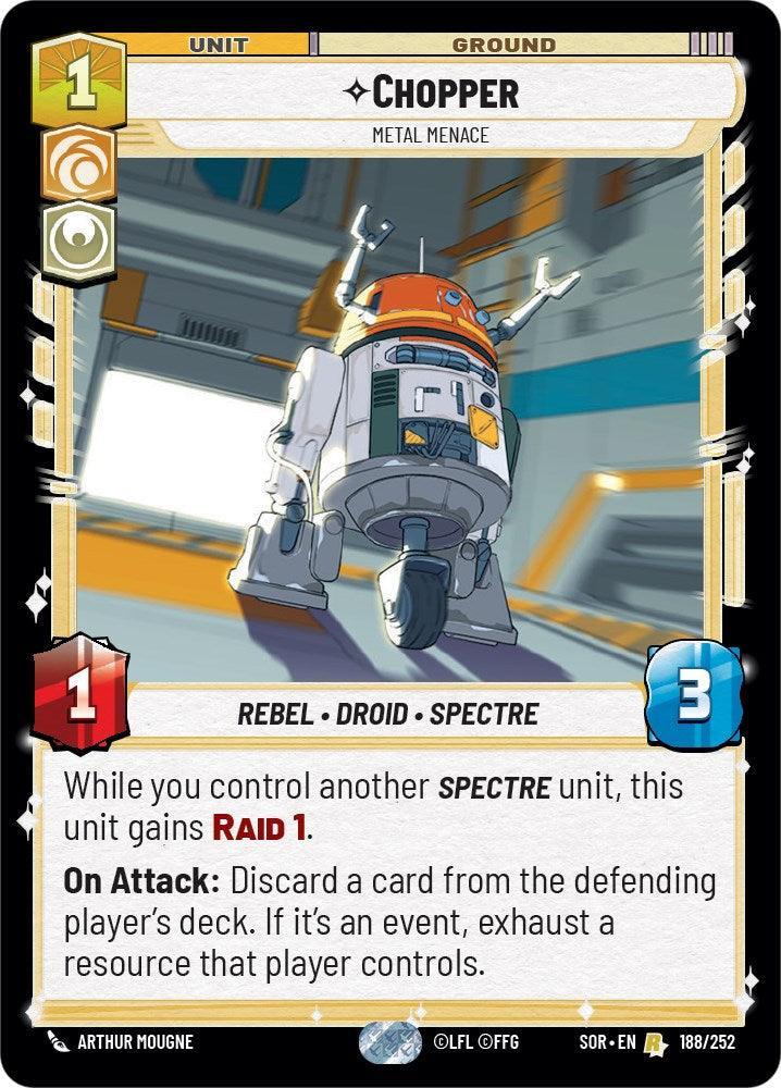  Chopper - Metal Menace (188/252) [Spark of Rebellion] - Trading Card World